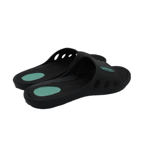 Chanclas de pala con tacón de gel verde mujer