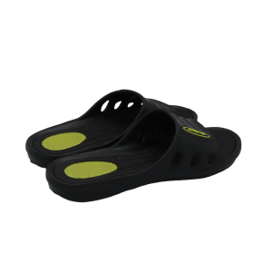 Chanclas de pala con tacón de gel amarillo mujer