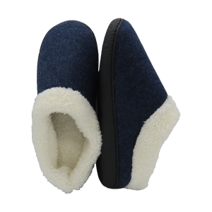 Zapatillas jaspeado azul borreguillo