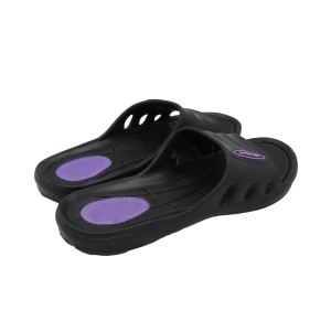Chanclas de pala con tacón de gel morado mujer
