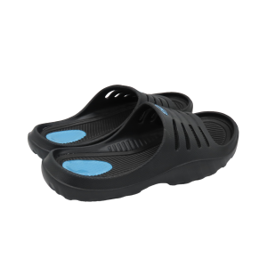 Chanclas de pala con tacón de gel azul caballero