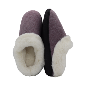 Zapatillas jaspeado violeta borreguillo