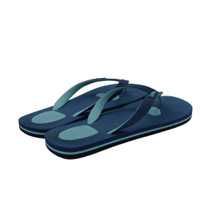 Chanclas doble gel azul